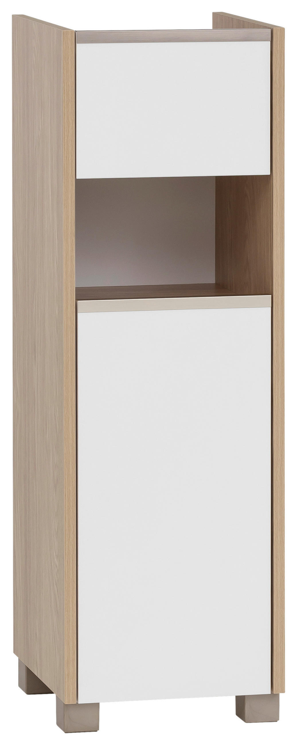 UNTERSCHRANK 30,2/94,7/33 cm   - Edelstahlfarben/Eichefarben, MODERN, Holzwerkstoff/Kunststoff (30,2/94,7/33cm) - MID.YOU