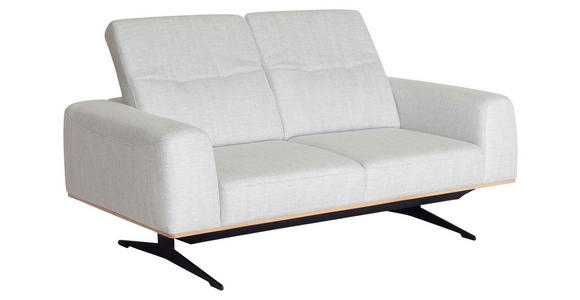 2-SITZER-SOFA Struktur Weiß - Schwarz/Weiß, Design, Textil/Metall (174/76-97/102cm) - Novel