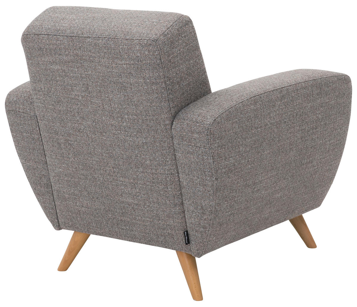 SESSEL in Flachgewebe Grau  - Naturfarben/Grau, Design, Holz/Textil (83/85/82cm) - Max Winzer