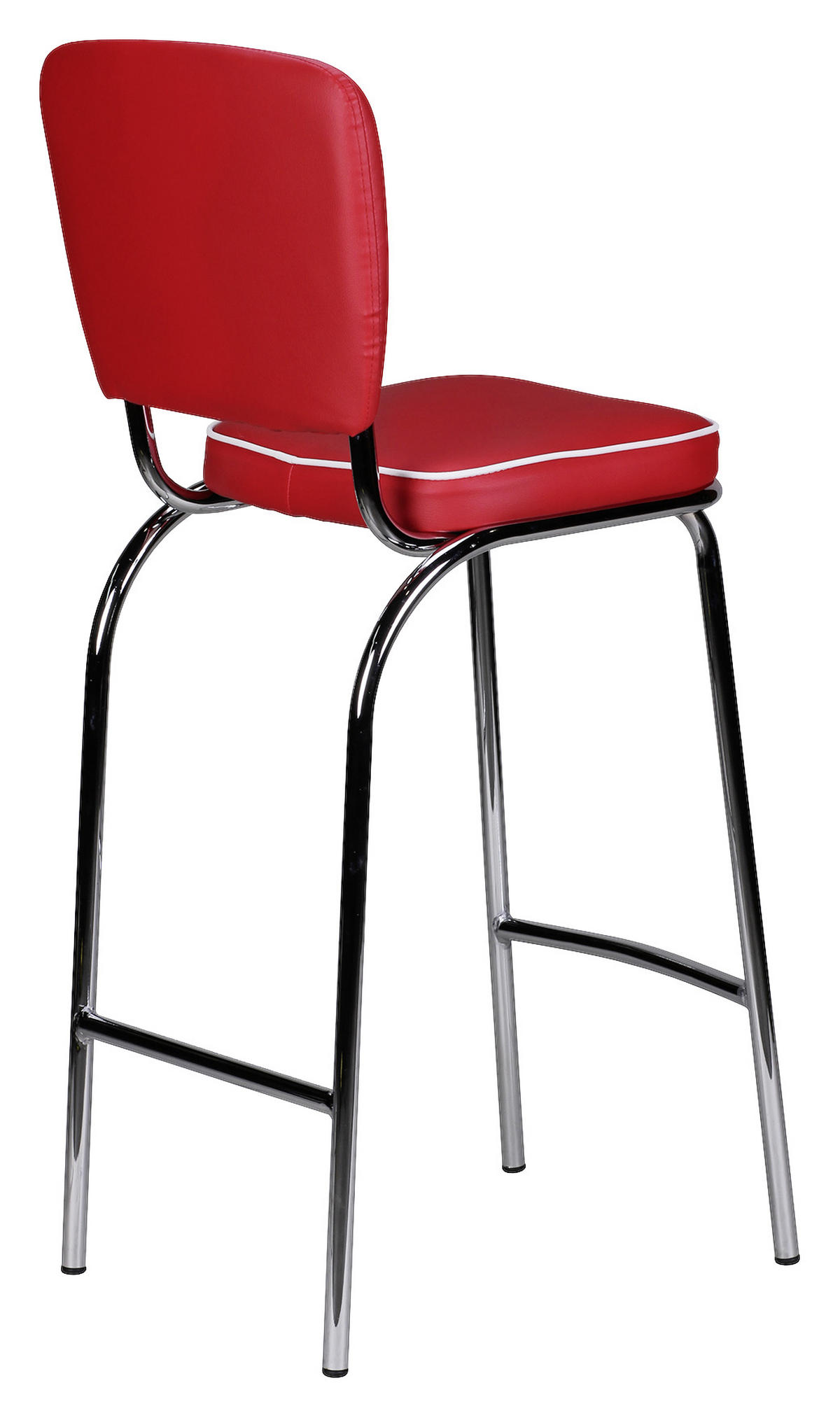 BAROVÁ ŽIDLE, červená - bílá/barvy stříbra, Moderní, kov/plast (40/110/38cm) - MID.YOU