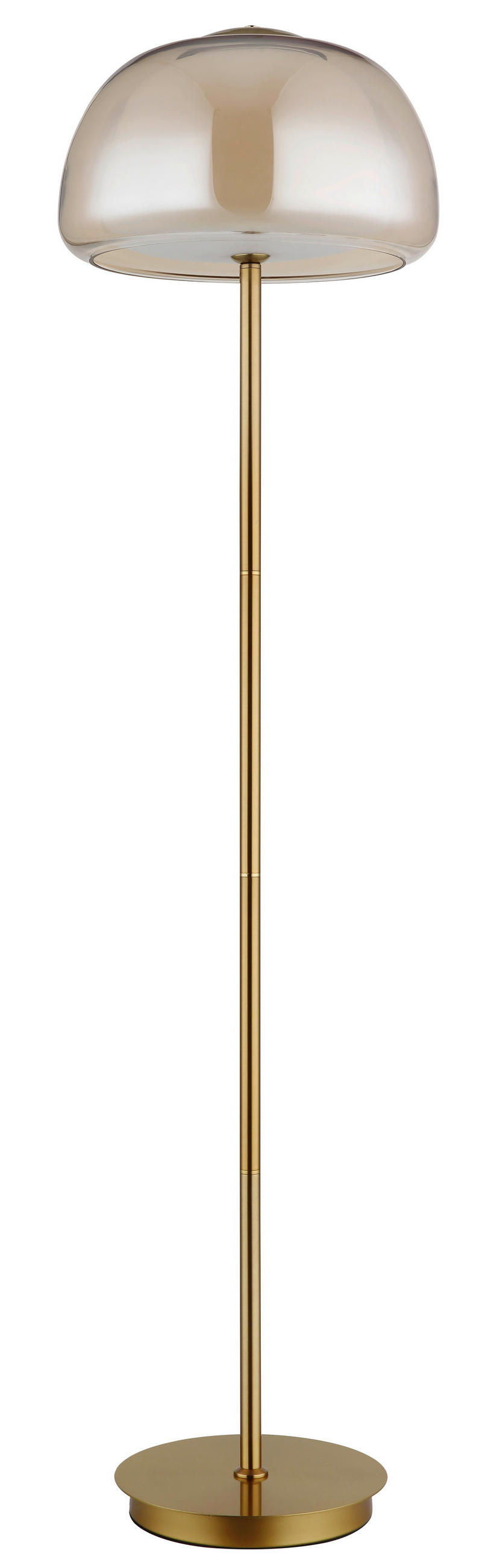 LED-STEHLEUCHTE 38/150 cm    - Goldfarben/Bernsteinfarben, Design, Glas/Kunststoff (38/150cm) - Globo