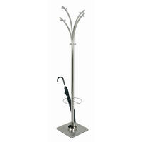 VEŠIAK NA KABÁTY - farba ušľachtilej ocele, Basics, kov (45/187/45cm)