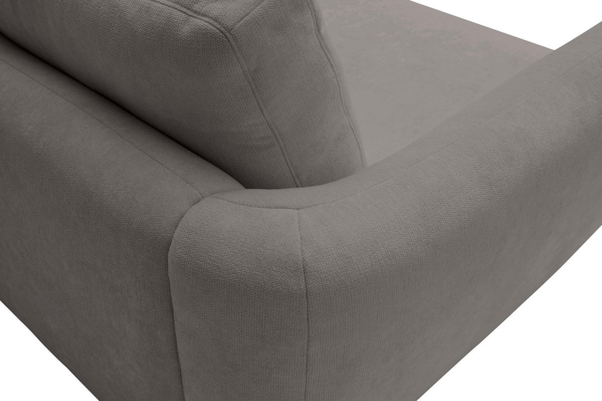 ECKSOFA  in Chenille Grau  307/224 cm  - Schwarz/Grau, KONVENTIONELL, Kunststoff/Textil (307/224cm) - Hom`in