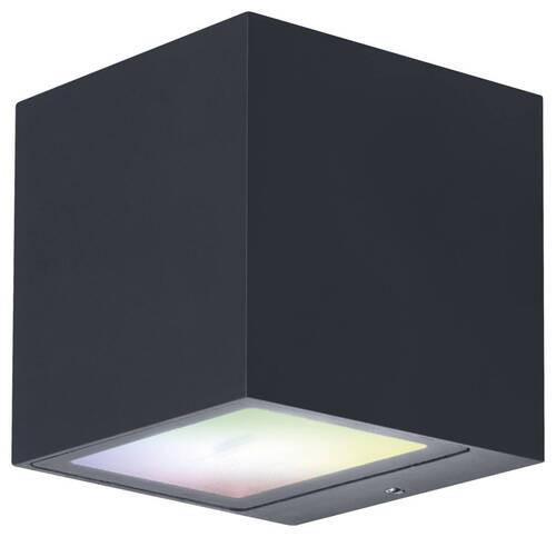 AUßENWANDLEUCHTE Smart+ Outdoor WiFi Brick Wall Updown 8,5/8,5/8,5 cm   - Dunkelgrau/Schwarz, Basics, Metall (8,5/8,5/8,5cm) - Ledvance