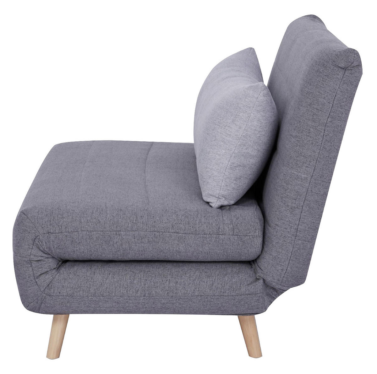 SCHLAFSOFA Webstoff Dunkelgrau  - Dunkelgrau/Hellgrau, MODERN, Holz/Kunststoff (125/84/91cm) - Livetastic