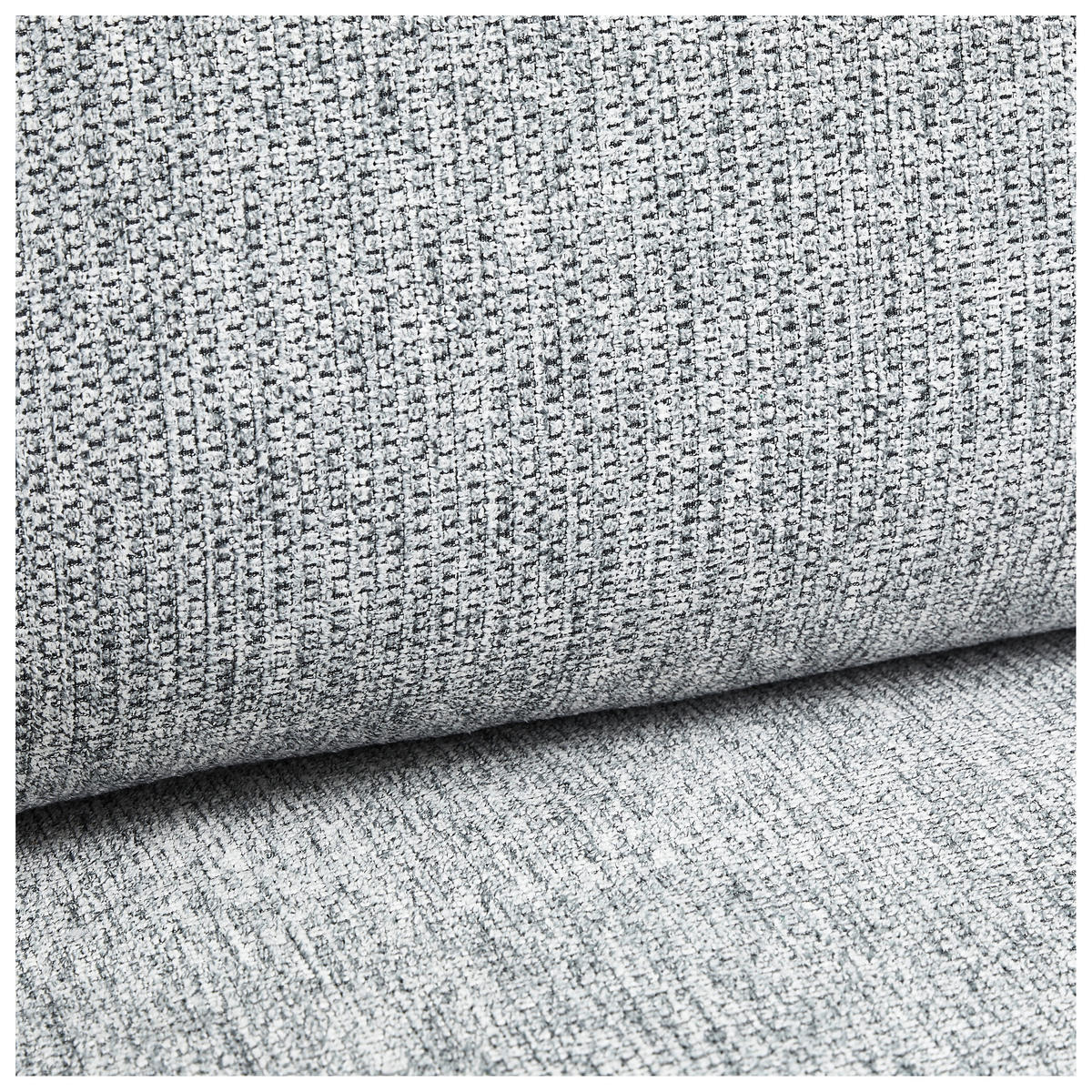 3-SITZER-SOFA in Flachgewebe Hellgrau  - Hellgrau/Schwarz, Design, Textil/Metall (218/86/97cm) - Hom`in