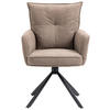 ARMLEHNSTUHL  in Eisen Cord  - Schwarz/Braun, Design, Textil/Metall (60/95/67cm) - Novel
