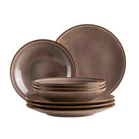 TAFELSERVICE SMOKY'S 8-teilig  - Braun, Basics, Keramik - Mäser