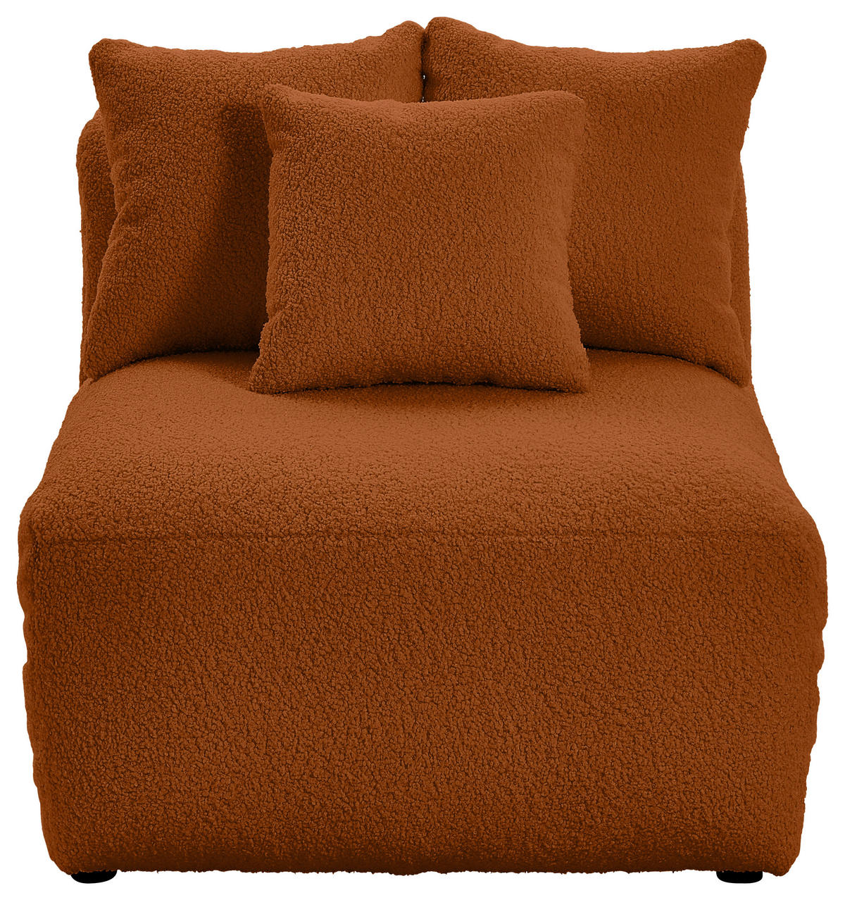 SOFAELEMENT BLOOM Flachgewebe, Teddystoff Rostfarben  - Rostfarben, Trend, Textil (85/70/122cm) - Livetastic