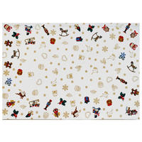 SUPORT DE FARFURIE 48/33 cm textil   - alb/multicolor, Konventionell, textil (48/33cm)