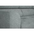 ECKSOFA in Webstoff Grau  280/205 cm  - Schwarz/Grau, Design, Textil/Metall (280/205cm) - Xora