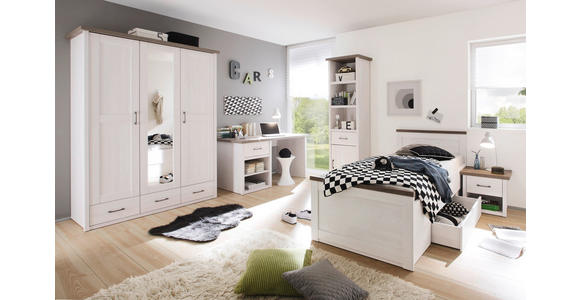 NACHTKÄSTCHEN 51/46/43 cm  in Weiß, Trüffeleichefarben  - Trüffeleichefarben/Graphitfarben, LIFESTYLE, Holzwerkstoff/Metall (51/46/43cm) - Carryhome