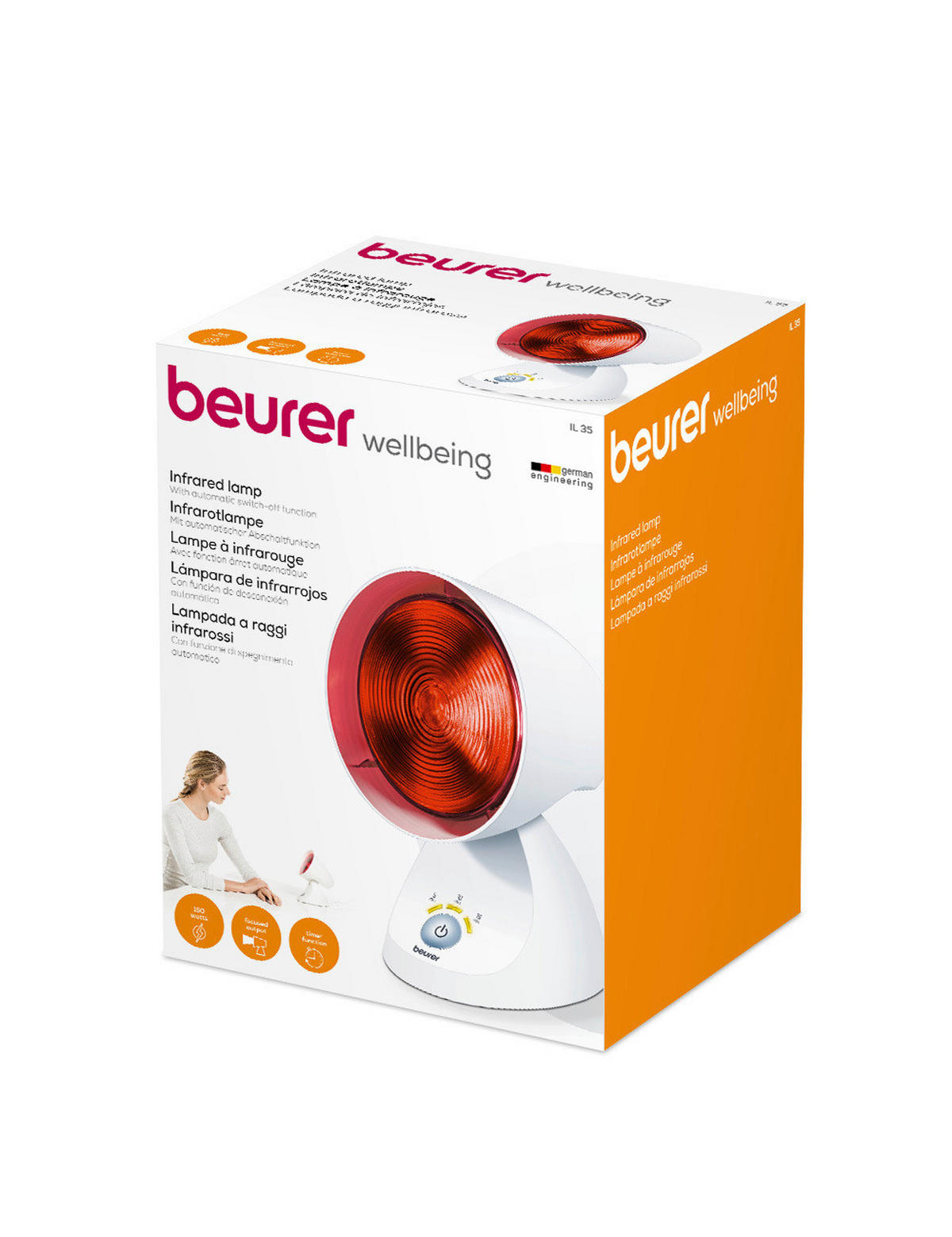 INFRAROTLAMPE  - Weiss, Basics (15,6/22,7/17,5cm) - Beurer