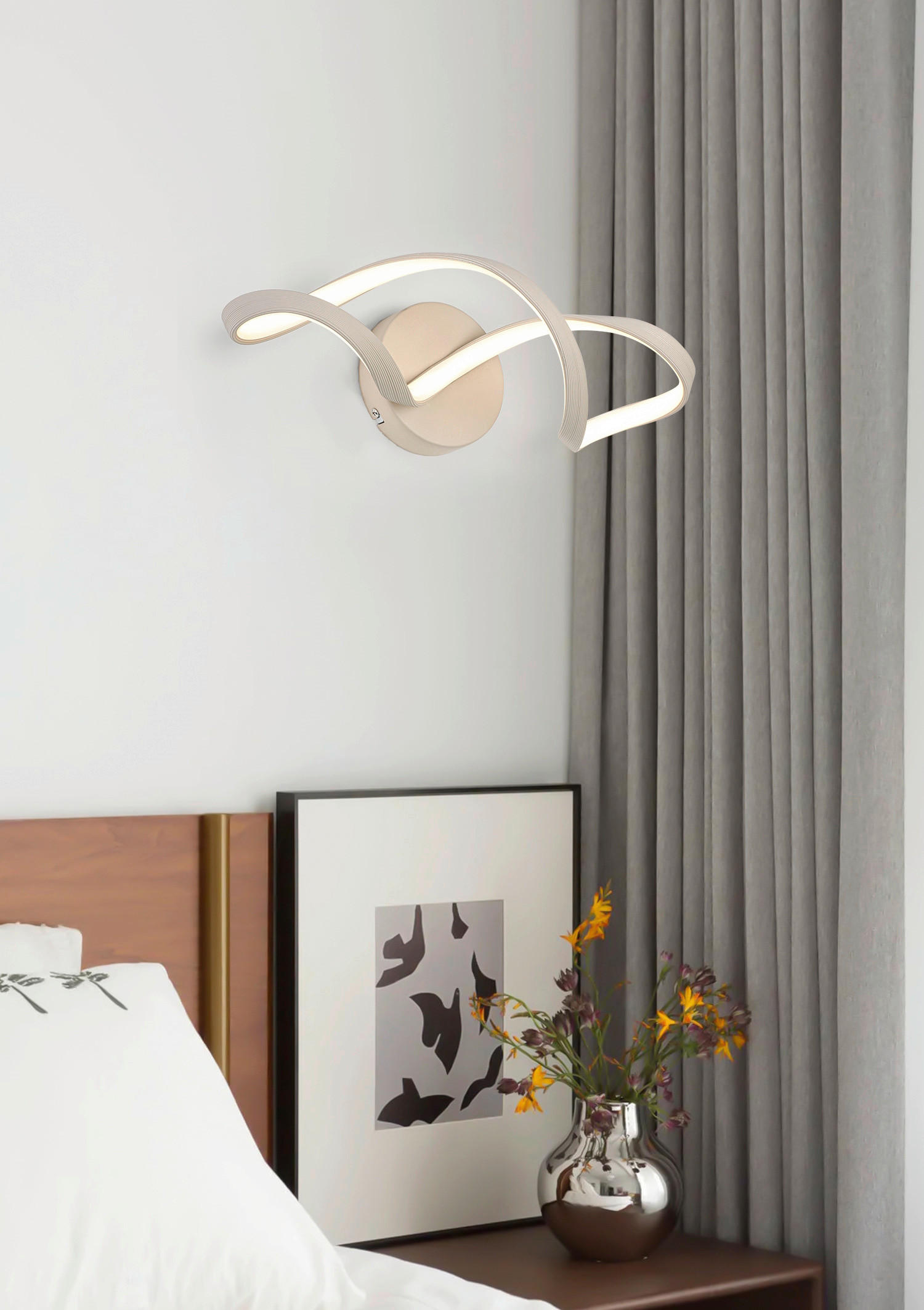 DECKENLEUCHTE 40/14/12 cm   - Sandfarben, Trend, Kunststoff/Metall (40/14/12cm) - Collet's Monde