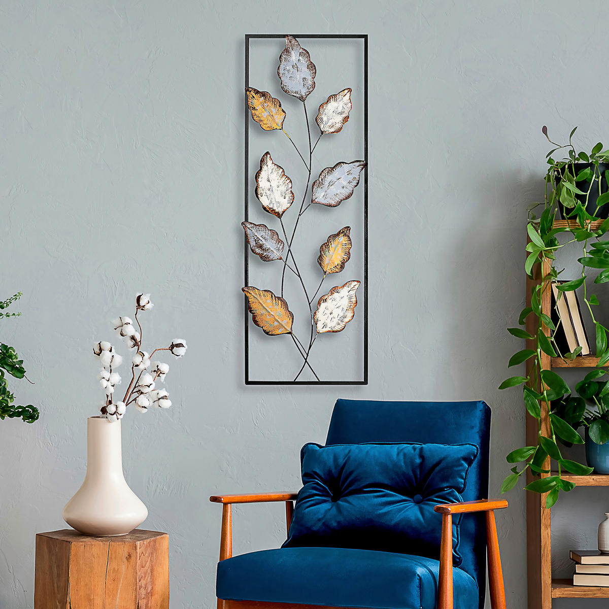 METALLBILD  - Multicolor, Basics, Metall (32/90cm)