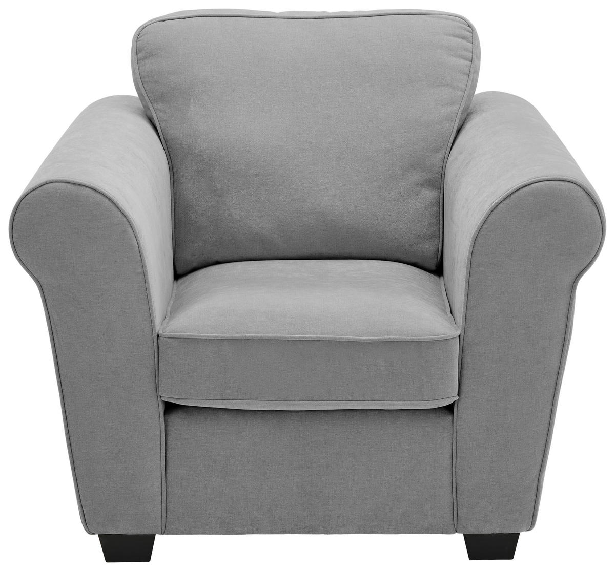 SESSEL in Chenille Grau  - Schwarz/Grau, KONVENTIONELL, Kunststoff/Textil (106/88/86cm) - Carryhome