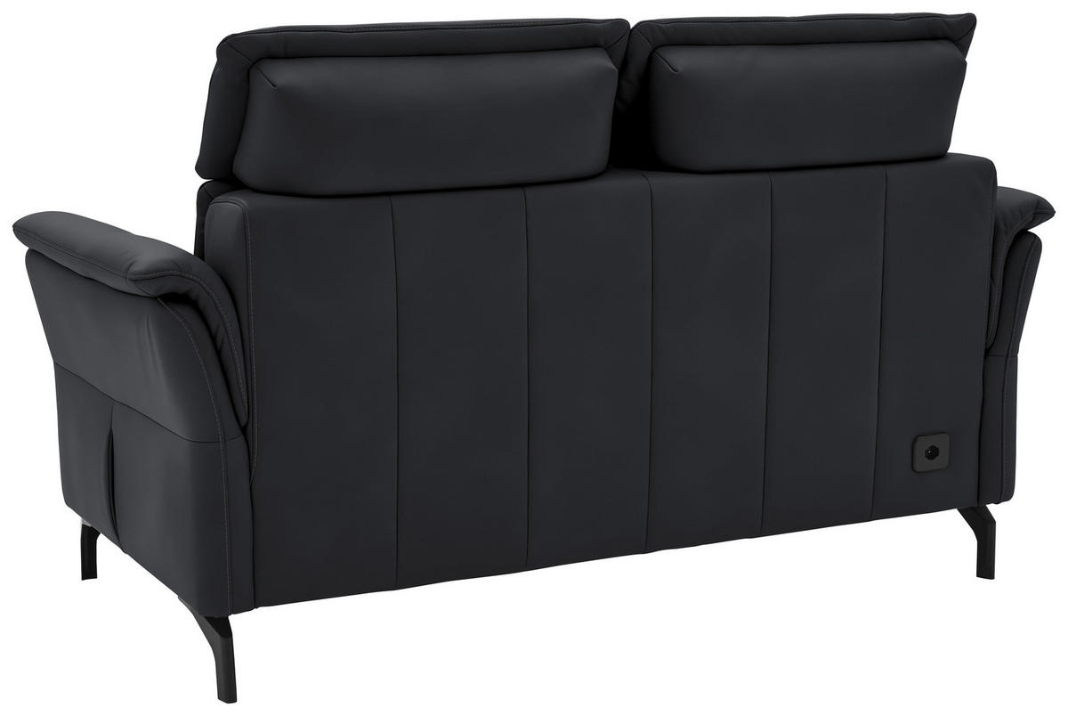 2-SITZER-SOFA in Leder Anthrazit  - Anthrazit/Schwarz, KONVENTIONELL, Leder/Metall (178/103/95cm) - Dieter Knoll