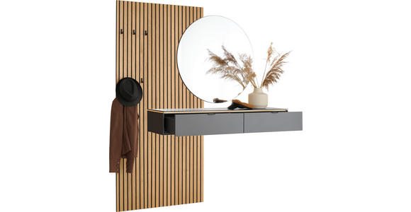 GARDEROBE  in 170/192/40 cm  - Anthrazit/Naturfarben, Design, Glas/Holz (170/192/40cm) - Dieter Knoll