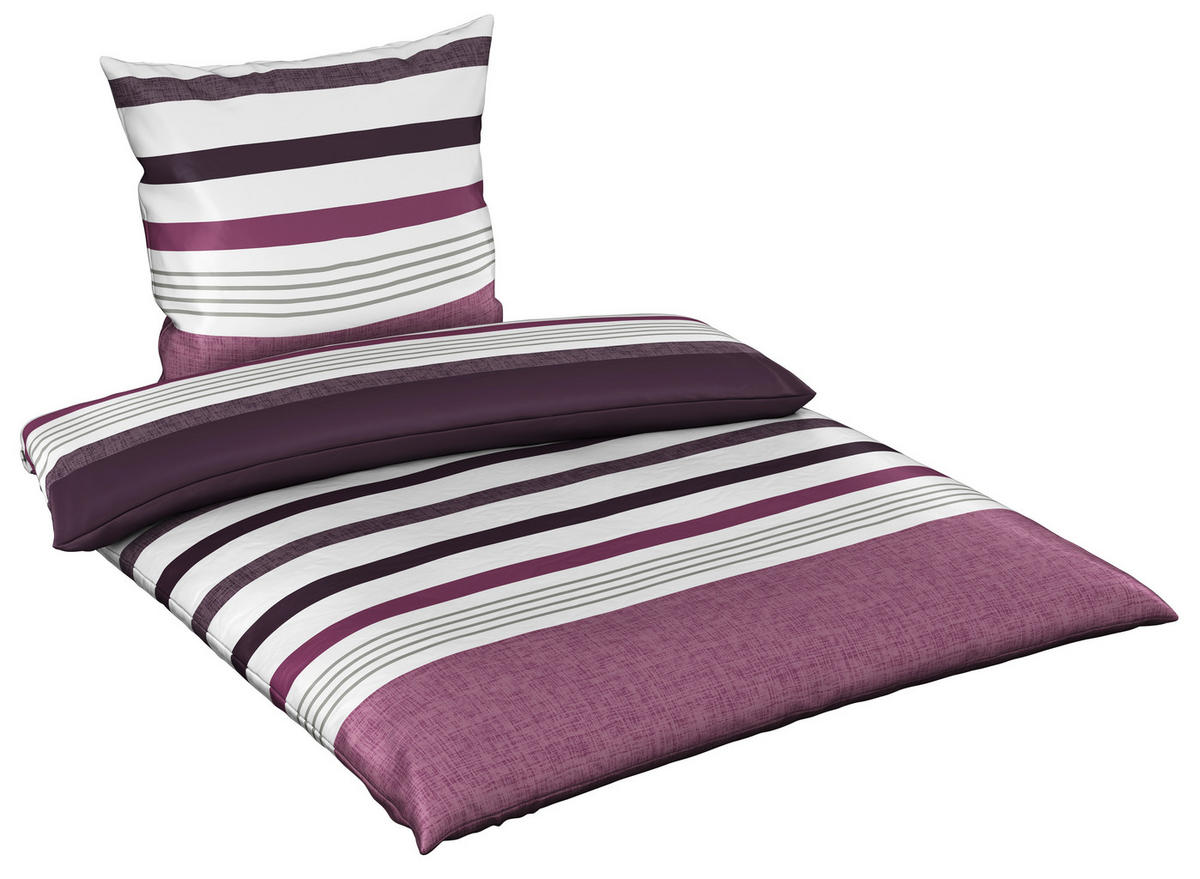 BETTWÄSCHE Satin 135/200 cm  - Mauve, Textil (135/200cm) - Novel
