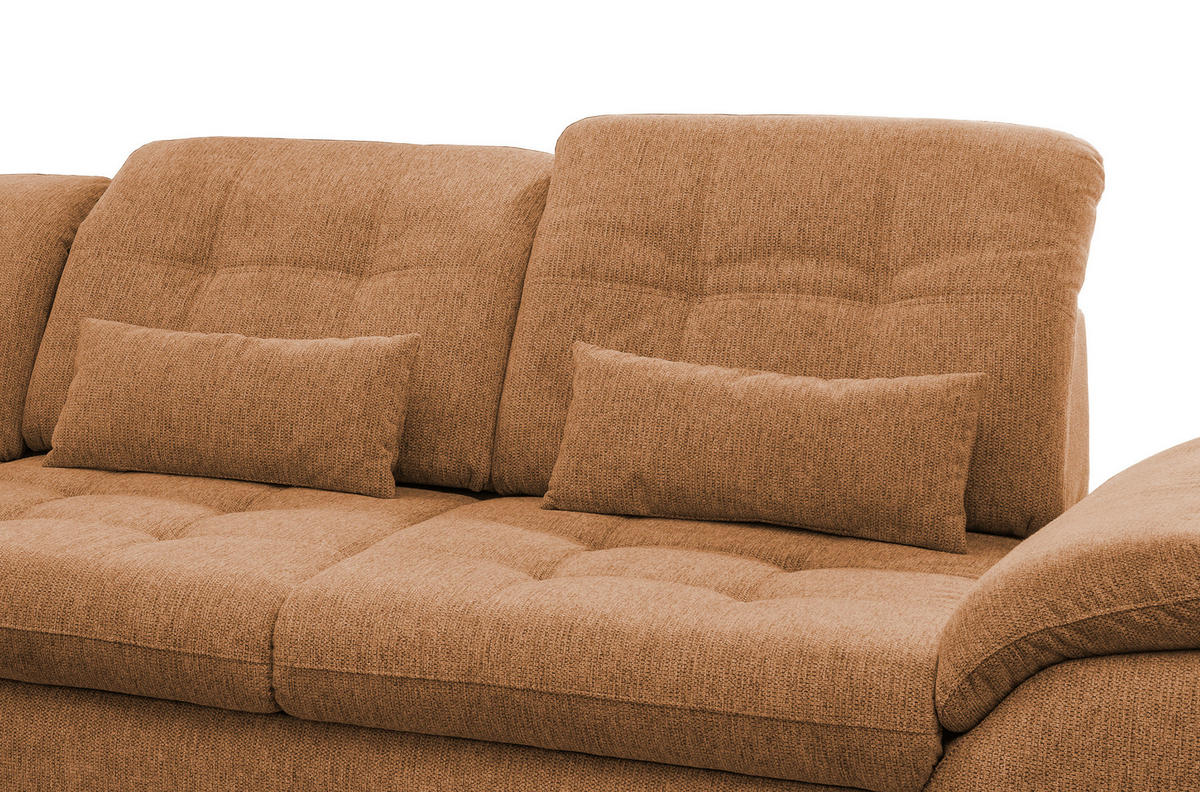 ECKSOFA in Chenille Currygelb  - Chromfarben/Currygelb, Modern, Textil/Metall (184/314cm) - Livetastic