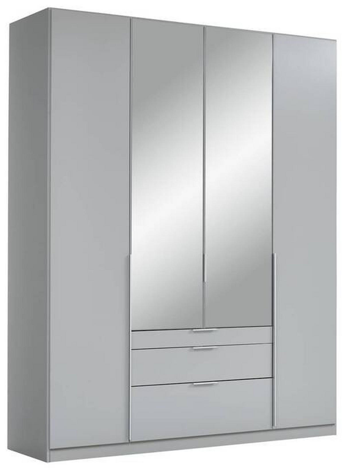 DREHTÜRENSCHRANK 181/229/54 cm 4-türig Silberfarben, Hellgrau  - Silberfarben/Hellgrau, MODERN, Holzwerkstoff (181/229/54cm) - Rauch Möbel