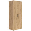 MEHRZWECKSCHRANK 80/195/52 cm  in Eiche Artisan  - Anthrazit/Schwarz, MODERN, Holzwerkstoff/Kunststoff (80/195/52cm) - Carryhome