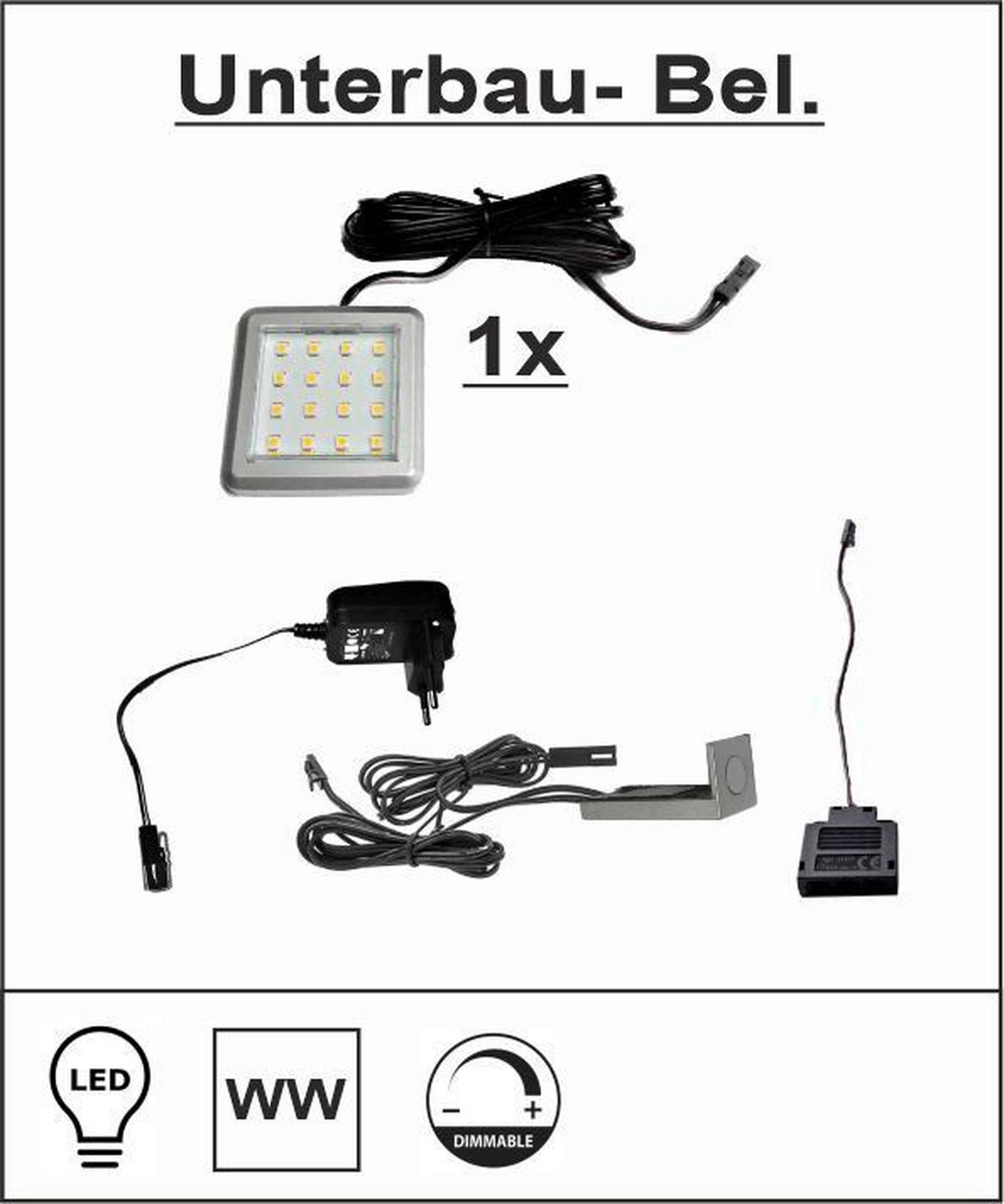GLASBODENBELEUCHTUNGS-SET  - Grau, Design, Kunststoff (6/2/6cm) - Livetastic