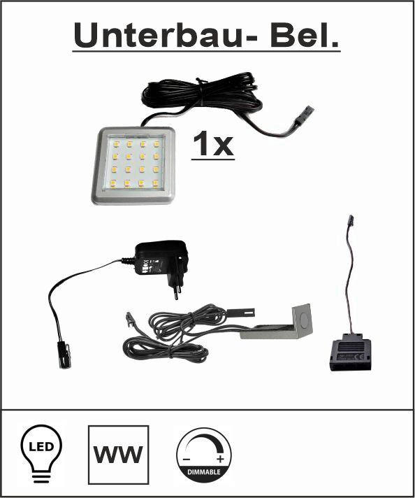 Livetastic Glasbodenbeleuchtungs-Set Universal-Beleuchtung Grau 6x2x6 cm