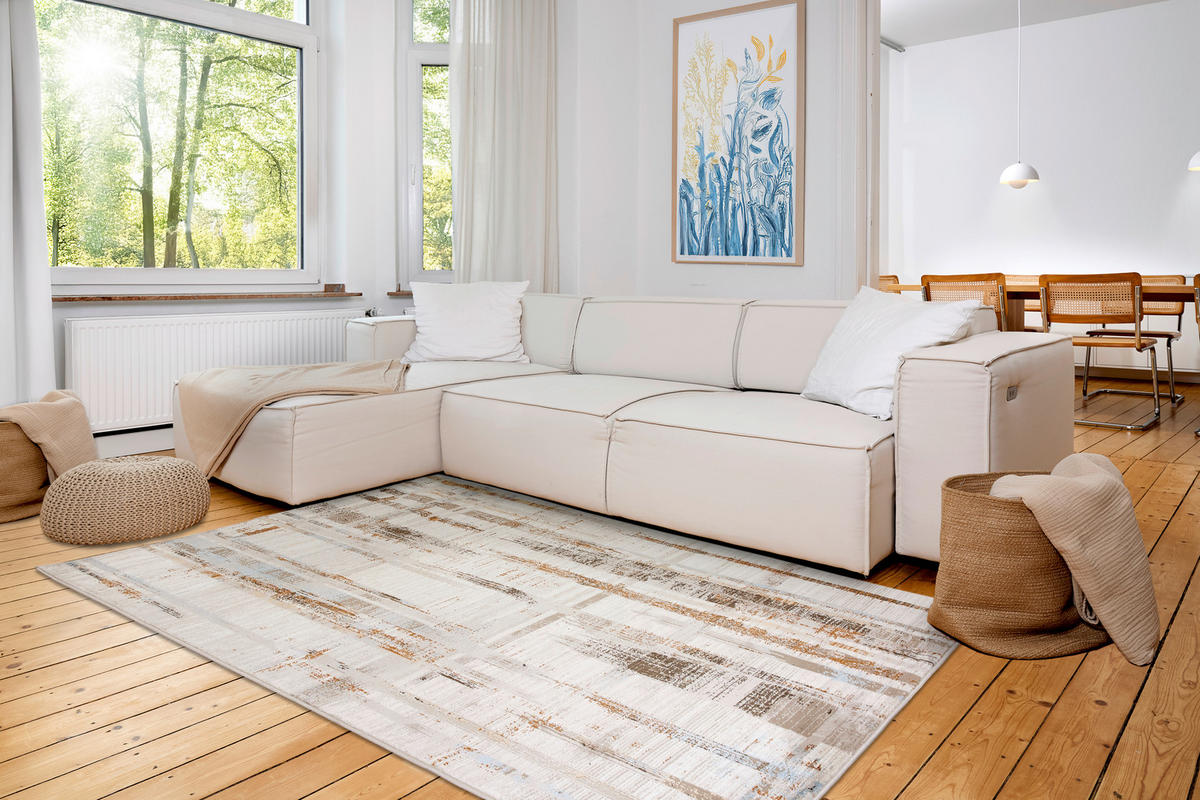 WEBTEPPICH 133/190 cm Jules Greige rechteckig  - Greige, Basics, Kunststoff/Textil (133/190cm) - Astra