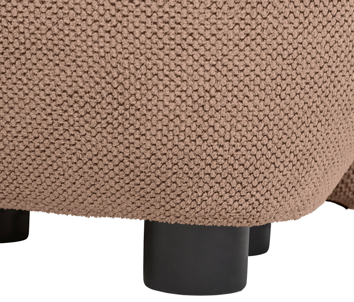 ECKSOFA in Webstoff Altrosa  - Schwarz/Altrosa, Modern, Kunststoff/Textil (175/265cm) - MID.YOU