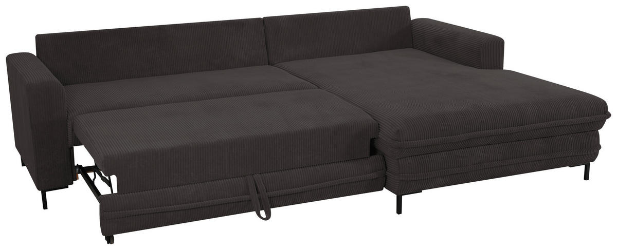 ECKSOFA  in Anthrazit  - Anthrazit/Hellgrau, Design, Textil/Metall (272/174cm) - MID.YOU