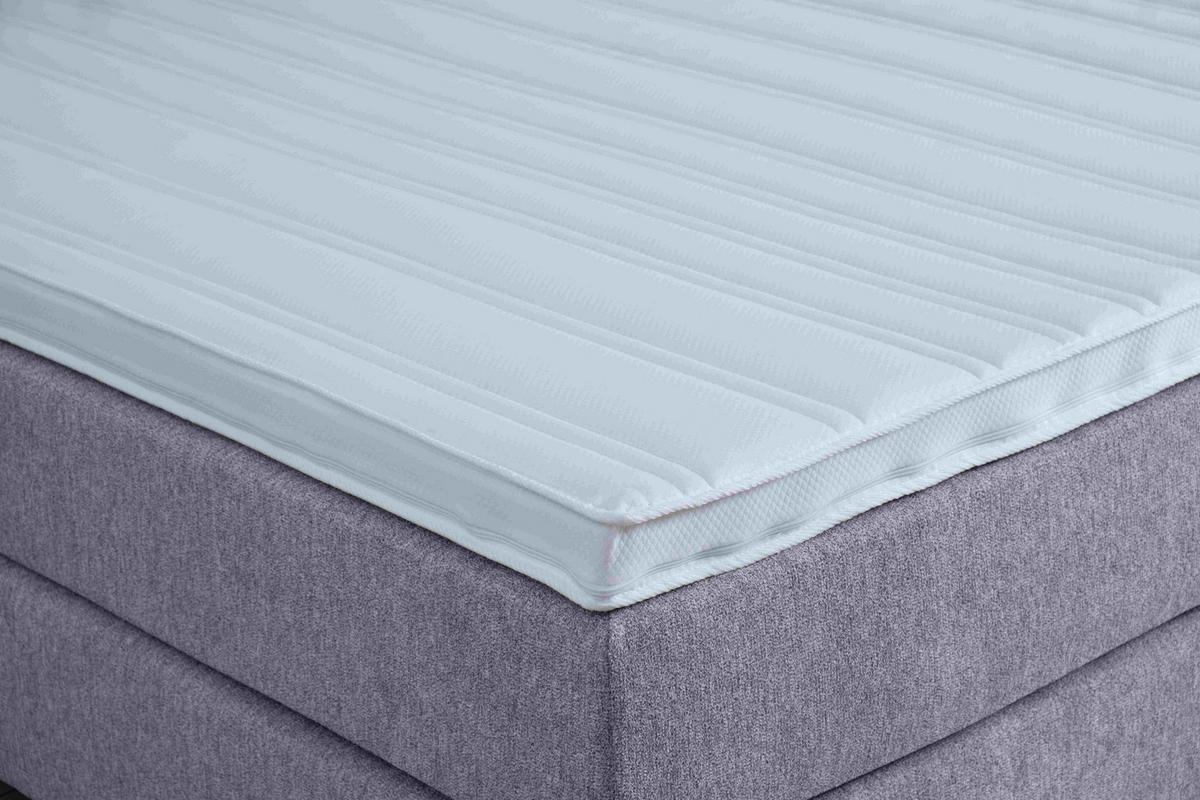 BOXSPRINGBETT 200/200 cm  in Dunkelgrau  - Dunkelgrau/Schwarz, Lifestyle, Holz/Textil (200/200cm) - home24
