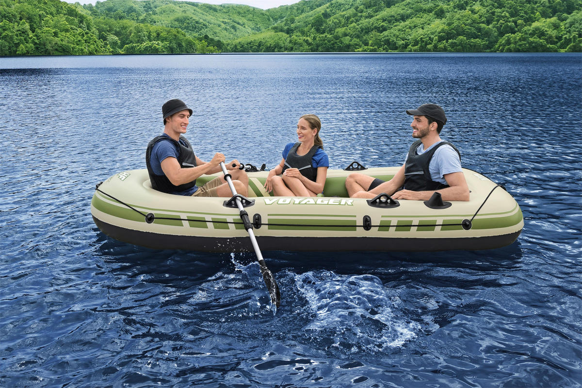 SCHLAUCHBOOT VOYAGER X3  - Beige/Olivgrün, KONVENTIONELL, Kunststoff/Metall (294/137/39cm) - Bestway