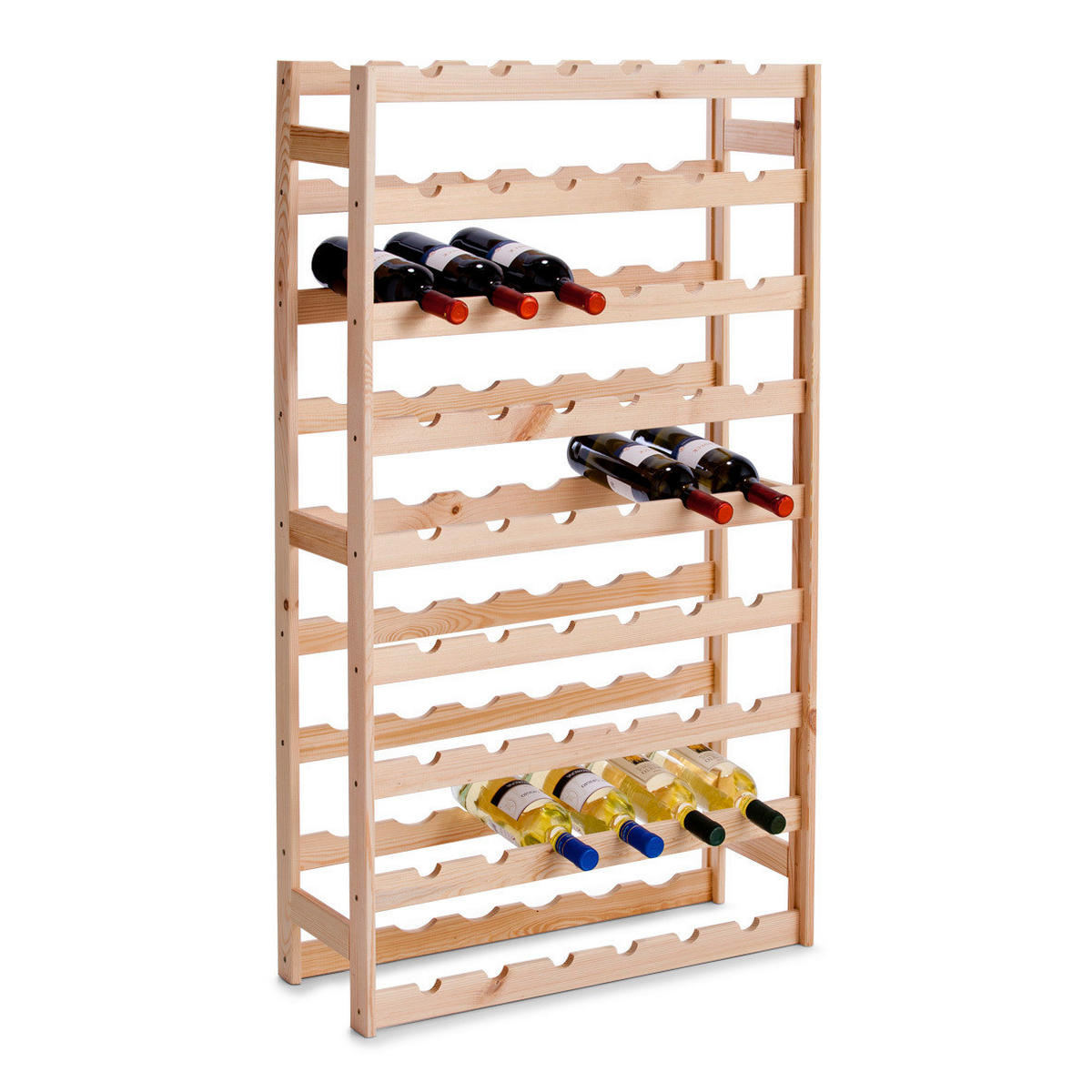 WEINREGAL   - Naturfarben, Basics, Holz (67,5/118/25cm) - Zeller Present