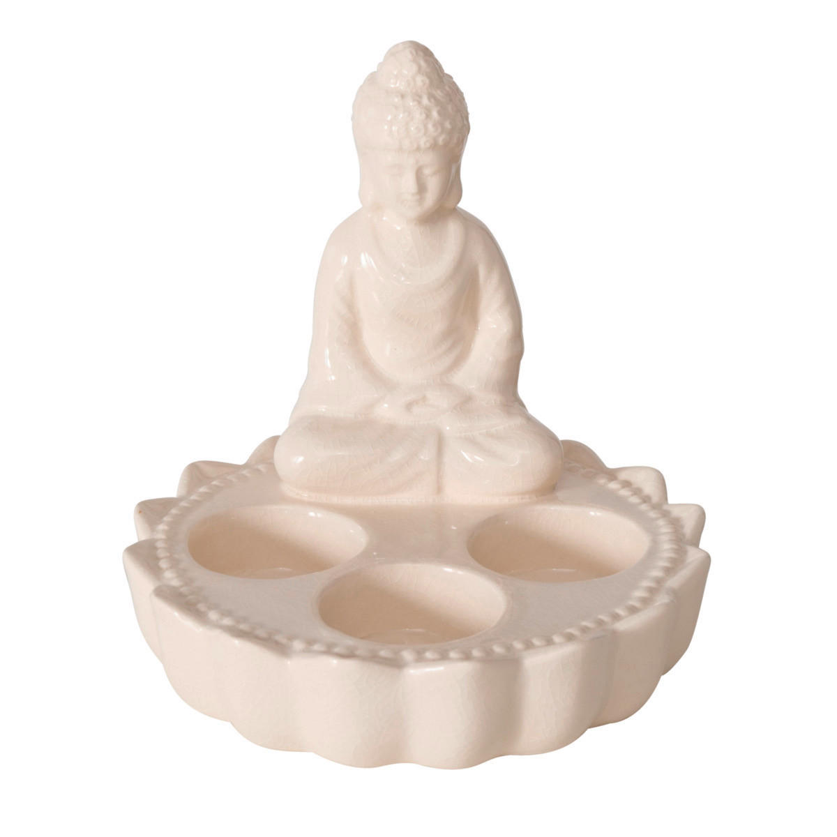 SVIETNIK NA ČAJOVÚ SVIEČKU  keramika - biela, Basics, keramika (15/15/15,5cm)