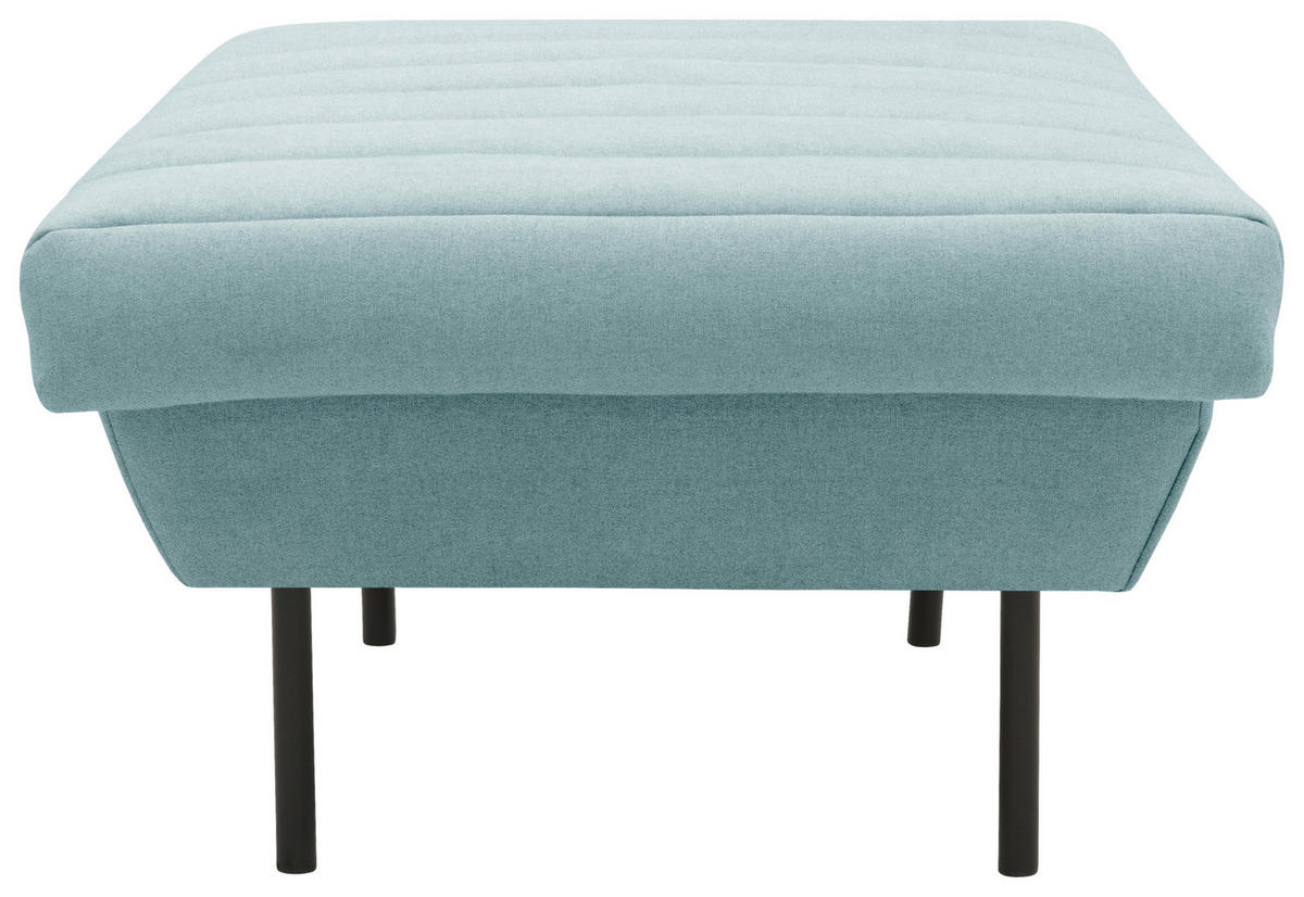HOCKER Mintgrau  - Mintgrau/Schwarz, Design, Textil/Metall (70/45/70cm) - LOOKS by W.Joop