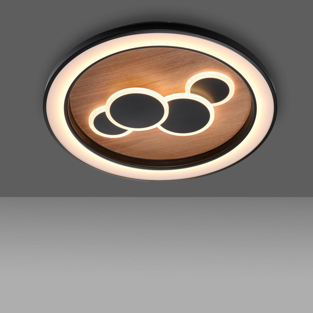 LED-DECKENLEUCHTE 60/60/8 cm   - Natur, Holz (60/60/8cm)