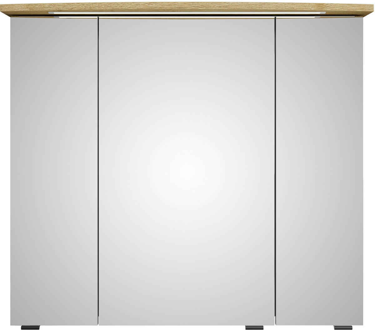 BADEZIMMER 3-teilig  in 84 cm  - Eichefarben/Schwarz, MODERN, Glas/Keramik (84cm) - Sadena