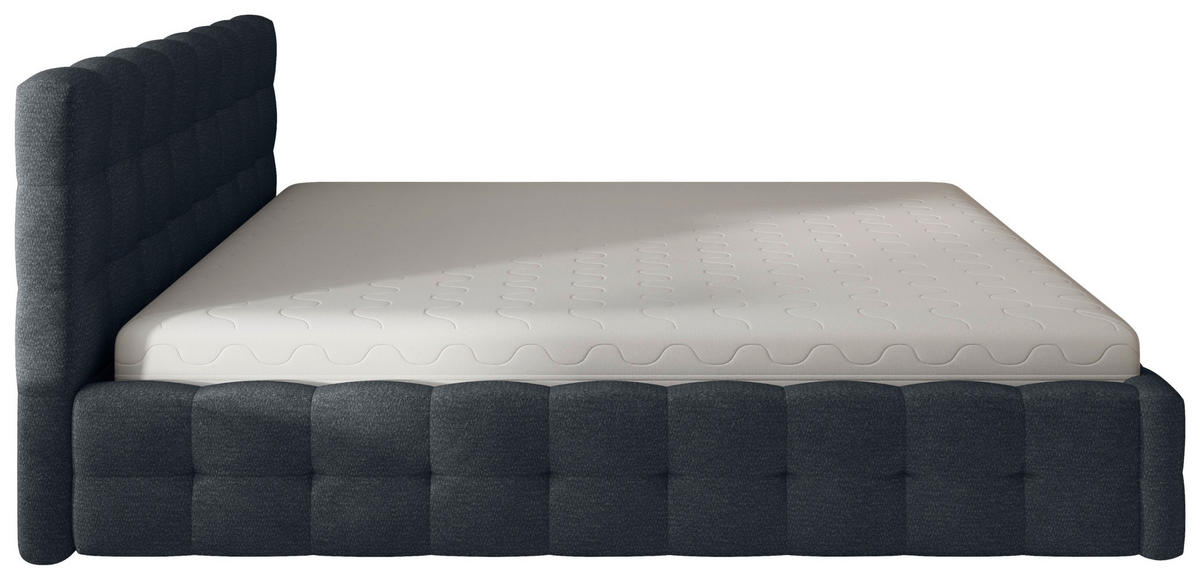 POLSTERBETT 200/200 cm,  in Anthrazit, gepolstertes Kopfteil, Lattenrost, Bettkasten,  - Anthrazit/Schwarz, MODERN, Holz/Kunststoff (200/200cm) - Chameo