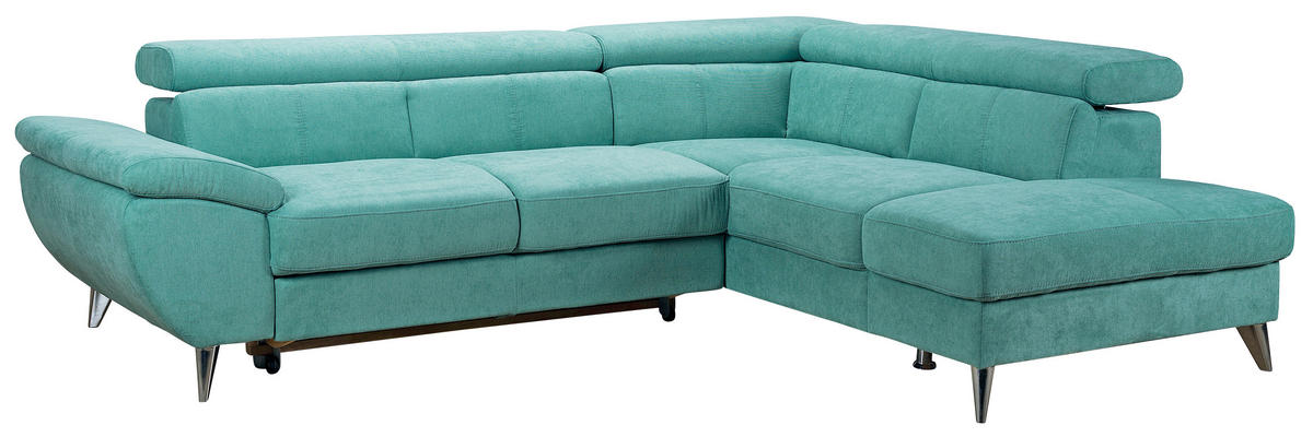 Colțar Extensibil, turcoaz - turcoaz, Basics (260/75/207cm) - Welnova