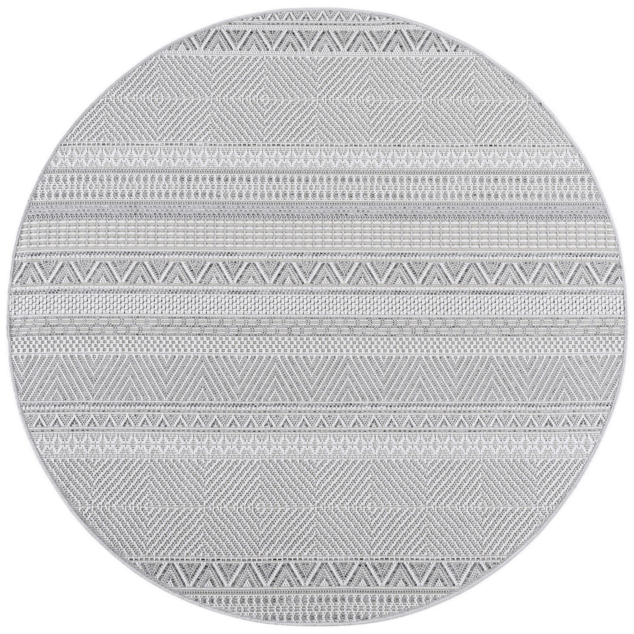 OUTDOORTEPPICH  Wohnzimmer 80 cm DESERT Grau rund  - Grau, Design, Textil (80cm) - Ayyildiz 