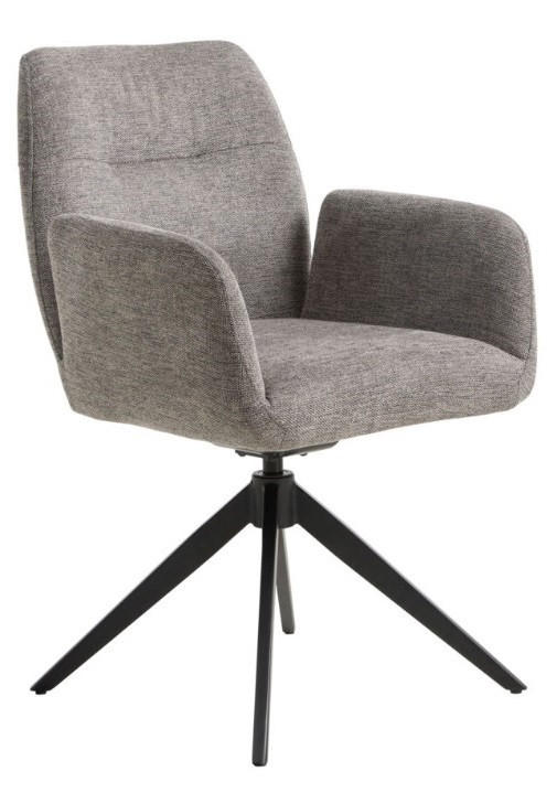 SNURRSTOL  i grå  - svart/grå, Design, metall/textil (56,5/88/63,5cm) - Niels Andersson