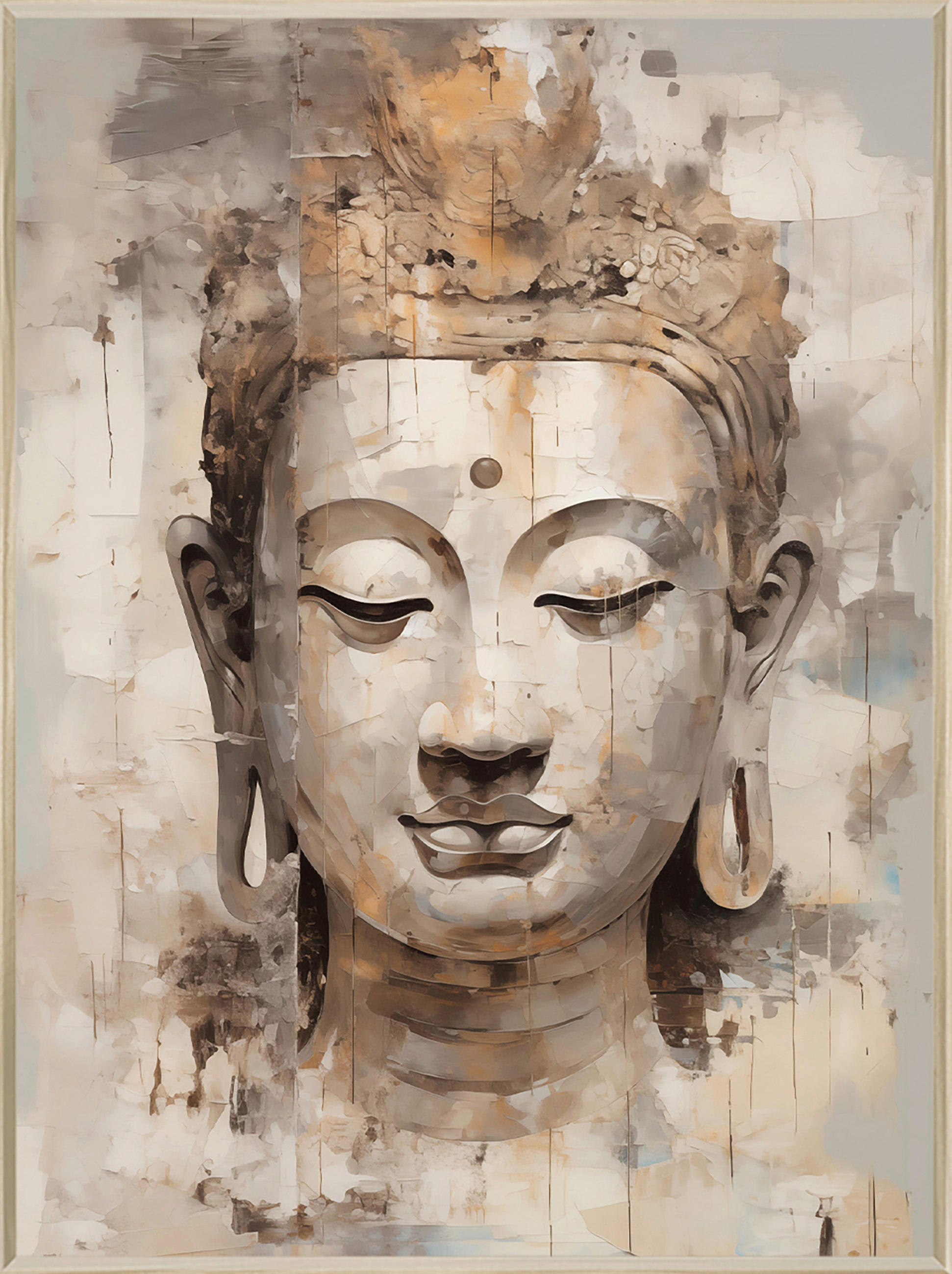 Euroart KOVOVÝ OBRAZ, buddha, 60/80/4 cm