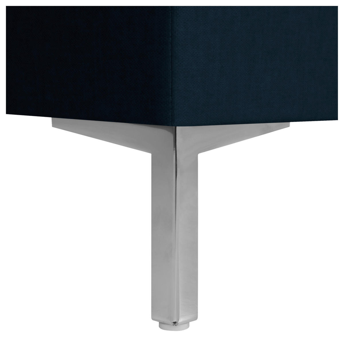 BOXSPRINGBETT 140/200 cm  in Dunkelblau  - Alufarben/Dunkelblau, Modern, Textil (140/200cm) - MID.YOU