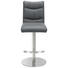 BARHOCKER in Metall, Leder Grau, Edelstahlfarben - Edelstahlfarben/Grau, Design, Leder/Metall (42/87,5-113/55cm) - Novel BARHOCKER in Metall, Leder Grau, Edelstahlfarben - Edelstahlfarben/Grau, Design, Leder/Metall (42/87,5-113/55cm) - Novel