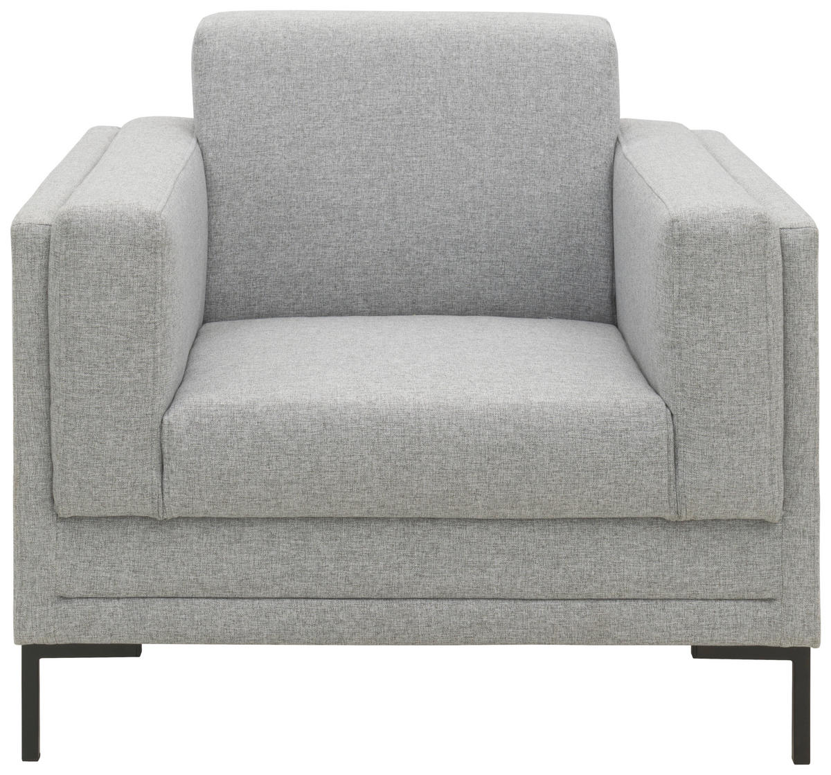 SESSEL in Webstoff Silberfarben  - Silberfarben/Schwarz, Design, Textil/Metall (97/82/90cm) - LOOKS by W.Joop