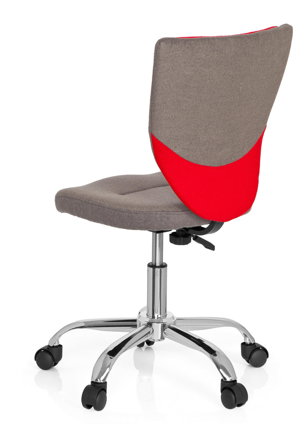 OTOČNÁ ŽIDLE PRO MLÁDEŽ, plst, šedá, červená - šedá/barvy stříbra, Moderní, kov/textil (41/94/41cm) - MID.YOU