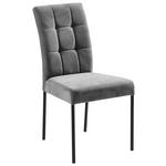 STUHL  in Eisen Webstoff Metall, Textil  - Dunkelgrau/Schwarz, Design, Textil/Metall (46/91/61cm) - Xora