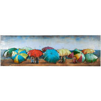 METALLBILD Strand & Meer 180/55 cm  - Multicolor, Basics, Metall (180/55cm) - Monee