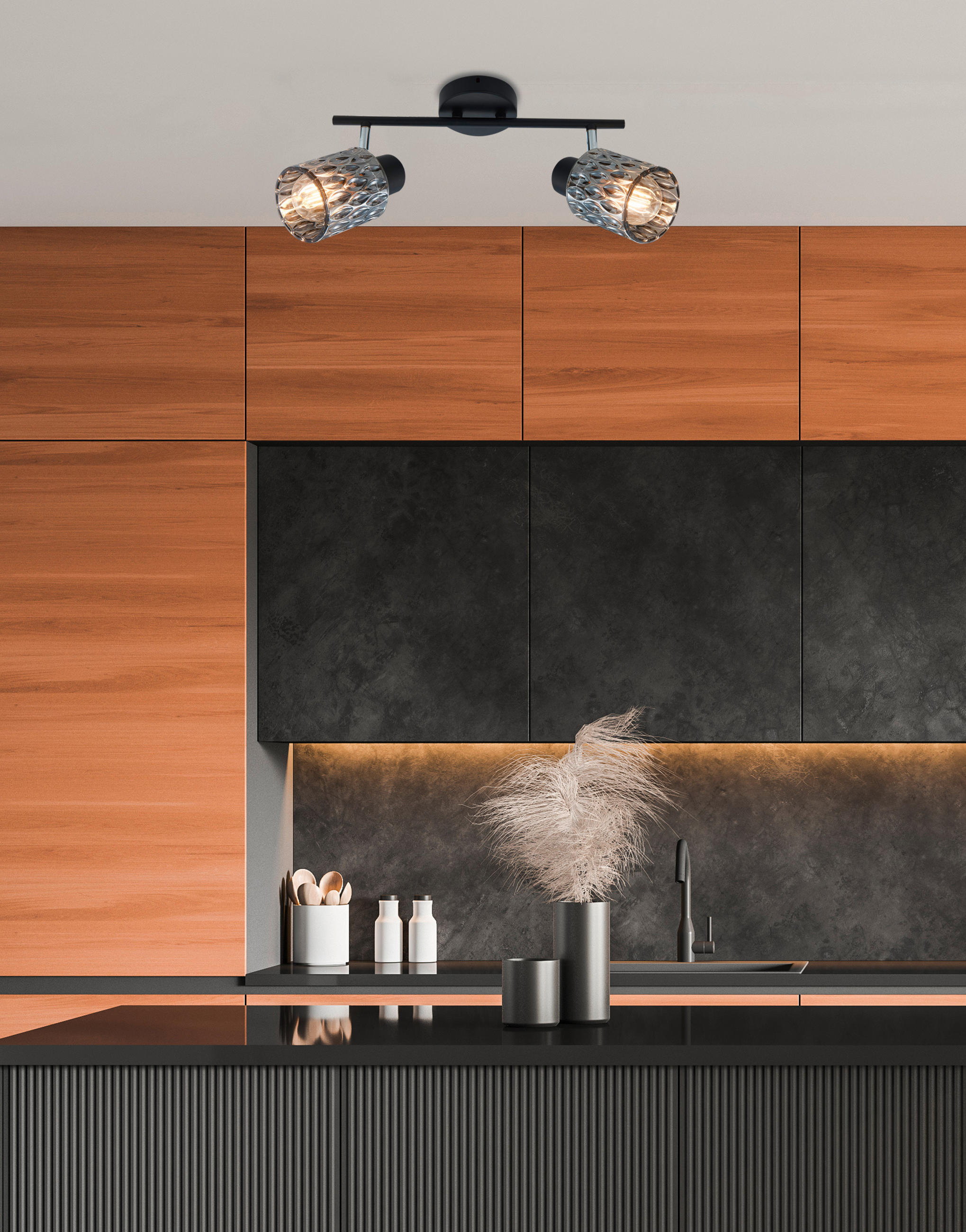 SPOTLIGHT Bill 50/9/19 cm   - svart, Design, metall/glas (50/9/19cm)